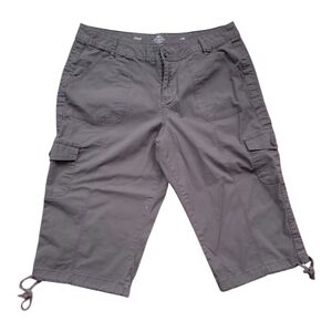 St. John's Bay Gray Cargo Shorts with Adjustable Cords
